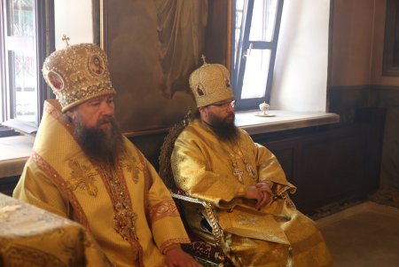 Архиепископ Егорьевский Матфей совершил Божественную литургию в храме Живоначальной Троицы в Карачарове